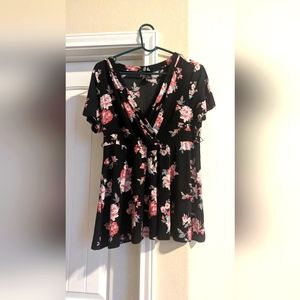 Floral v-neck shirt